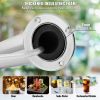 VEVOR Dual Taps Draft Beer Tower Dispenser, Stainless Steel Keg Beer Tower, Kegerator Tower Kit with Pre-Assembled Tubing and Self-Closing Faucet Shan