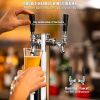 VEVOR Dual Taps Draft Beer Tower Dispenser, Stainless Steel Keg Beer Tower, Kegerator Tower Kit with Pre-Assembled Tubing and Self-Closing Faucet Shan