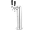 VEVOR Dual Taps Draft Beer Tower Dispenser, Stainless Steel Keg Beer Tower, Kegerator Tower Kit with Pre-Assembled Tubing and Self-Closing Faucet Shan