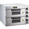 VEVOR Commercial Pizza Oven Countertop, 14" Double Deck Layer, 110V 1950W Stainless Steel Electric Pizza Oven with Stone and Shelf, Multipurpose Indoo