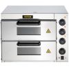 VEVOR Commercial Pizza Oven Countertop, 14" Double Deck Layer, 110V 1950W Stainless Steel Electric Pizza Oven with Stone and Shelf, Multipurpose Indoo