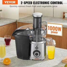 VEVOR Juicer Machine, 1000W Motor Centrifugal Juice Extractor, Easy Clean Centrifugal Juicers, Big Mouth Large 3" Feed Chute for Fruits and Vegetables