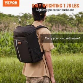 VEVOR Cooler Backpack, 28 Cans Backpack Cooler Leakproof, Waterproof Insulated Backpack Cooler, Lightweight Beach Cooler Bag with Shoulder Padding and