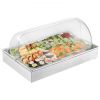 Countertop Food Serving Display Container Condiment Dispenser Tray with Lid