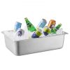 Countertop Food Serving Display Container 4 Pan Condiment Dispenser with Lid