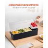 Chilled Condiment Server 4 Compartment Cold Serving Tray with Lid for Fruit