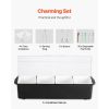 Chilled Condiment Server 4 Compartment Cold Serving Tray with Lid for Fruit