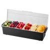 Chilled Condiment Server 6 Compartment Cold Serving Tray with Lid for Fruit