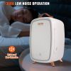 Vevor Mini Fridge for Bedroom, 6L Luxury Skin Care Fridges with Mirror and LED Light, AC/DC Cosmetic Fridge for Office Dorm Car, Small Makeup Refriger
