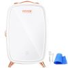 Vevor Mini Fridge for Bedroom, 6L Luxury Skin Care Fridges with Mirror and LED Light, AC/DC Cosmetic Fridge for Office Dorm Car, Small Makeup Refriger