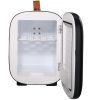 Vevor Mini Fridge, 4 Liter/6 Can Small Refrigerator for Beverage Skincare & Cosmetic, AC/DC Cooler & Warmer, Mute Portable Tiny Fridge for Bedroom Off