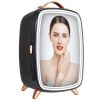 Vevor Mini Fridge, 6L Skincare Fridge with LED light and HD Mirror, AC/DC Makeup Fridges for Skin Care, Cosmetic Storage, Chill Face Mask Drink,  Smal