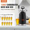 VEVOR Beer Growler Tap System, 128Oz 4L Mini Keg, 304 Stainless Steel Pressurized Beer Growler, Keg Growler with Pressure Display, CO2 Regulator Fauce