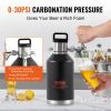 VEVOR Beer Growler Tap System, 128Oz 4L Mini Keg, 304 Stainless Steel Pressurized Beer Growler, Keg Growler with Pressure Display, CO2 Regulator Fauce