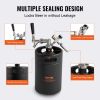 VEVOR Beer Growler Tap System, 170Oz 5L Mini Keg, 304 Stainless Steel Pressurized Beer Growler, Keg Growler with Pressure Display, CO2 Regulator Fauce