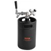 VEVOR Beer Growler Tap System, 170Oz 5L Mini Keg, 304 Stainless Steel Pressurized Beer Growler, Keg Growler with Pressure Display, CO2 Regulator Fauce