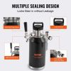 VEVOR Beer Growler Tap System, 64Oz 1.89L Mini Keg, 304 Stainless Steel Pressurized Beer Growler, Keg Growler with Pressure Display, CO2 Regulator Fau