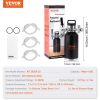 VEVOR Beer Growler Tap System, 64Oz 1.89L Mini Keg, 304 Stainless Steel Pressurized Beer Growler, Keg Growler with Pressure Display, CO2 Regulator Fau