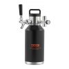 VEVOR Beer Growler Tap System, 64Oz 1.89L Mini Keg, 304 Stainless Steel Pressurized Beer Growler, Keg Growler with Pressure Display, CO2 Regulator Fau