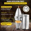 VEVOR 50L 13.2Gal Water Alcohol Distiller 304 Stainless Steel Alcohol Still Wine Making Boiler Home Kit with Thermometer for Whiskey Brandy Essential,