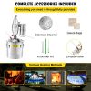 VEVOR 50L 13.2Gal Water Alcohol Distiller 304 Stainless Steel Alcohol Still Wine Making Boiler Home Kit with Thermometer for Whiskey Brandy Essential,