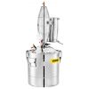 VEVOR 50L 13.2Gal Water Alcohol Distiller 304 Stainless Steel Alcohol Still Wine Making Boiler Home Kit with Thermometer for Whiskey Brandy Essential,