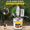 VEVOR 70L 18.5Gal Water Alcohol Distiller 304 Stainless Steel Alcohol Still Wine Making Boiler Home Kit with Thermometer for Whiskey Brandy Essential,