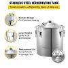 VEVOR 70L 18.5Gal Water Alcohol Distiller 304 Stainless Steel Alcohol Still Wine Making Boiler Home Kit with Thermometer for Whiskey Brandy Essential,