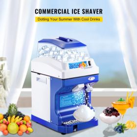 VEVOR 110V Commercial Ice Shaver Crusher 441LBS/H with 11LBS Hopper, 300W Tabletop Electric Snow Cone Maker 320 RPM Rotate Speed Perfect For Parties E