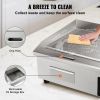 VEVOR Commercial Electric Griddle, 21", 1600W Countertop Flat Top Grill, Stainless Steel Teppanyaki Grill with Iron Cooking Plate, 122-572℉ Adjustable