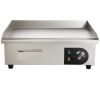 VEVOR Commercial Electric Griddle, 21", 1600W Countertop Flat Top Grill, Stainless Steel Teppanyaki Grill with Iron Cooking Plate, 122-572℉ Adjustable