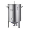 VEVOR 304 Stainless Steel Kettle, 16 GALLON Beer Brew Fermentor, Brew Bucket Fermentor for Brewing, Home Brewing Supplies with Base, Kettle Stock Pot