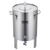 VEVOR 304 Stainless Steel Kettle, 16 GALLON Beer Brew Fermentor, Brew Bucket Fermentor for Brewing, Home Brewing Supplies with Base, Kettle Stock Pot