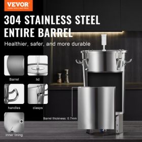 VEVOR 304 Stainless Steel Kettle, 8 GALLON Beer Brew Fermentor, Brew Bucket Fermentor for Brewing, Home Brewing Supplies with Base, Kettle Stock Pot I
