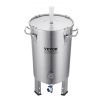 VEVOR 304 Stainless Steel Kettle, 8 GALLON Beer Brew Fermentor, Brew Bucket Fermentor for Brewing, Home Brewing Supplies with Base, Kettle Stock Pot I