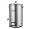 VEVOR Electric Brewing System, 8 GALLON Brewing Stock Pot, All-in-One Home Beer Brewer, 304 Stainless Steel Brewing Supplies with Panel, Includes Glas