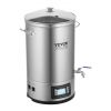 VEVOR Electric Brewing System, 8 GALLON Brewing Stock Pot, All-in-One Home Beer Brewer, 304 Stainless Steel Brewing Supplies with Panel, Includes Glas