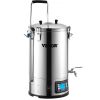 VEVOR Electric Brewing System, 9.2 Gal/35 L Brewing Pot, All-in-One Home Beer Brewer w/Pump, Mash Boil Device w/Panel, Auto/Manual Mode 100-1800W Powe
