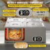 VEVOR 110V Commercial Food Warmer 4x1/4GN, 4-Pan Stainless Steel Bain Marie 14.8 Qt Capacity,1500W Steam Table 15cm/6inch Deep,Temp. Control 86-185, E
