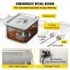 VEVOR 110V Commercial Food Warmer 6x1/6GN, 6-Pan Stainless Steel Bain Marie 12.6 Qt Capacity,1500W Steam Table 15cm/6inch Deep,Temp. Control 86-185, E
