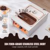 VEVOR Chocolate Tempering Machine, 17.6 Lbs 2 Tanks Chocolate Melting Pot TEMP Control 86~185℉, 1500W Stainless Steel Electric Commercial Food Warmer