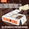 VEVOR Chocolate Tempering Machine, 26.5 Lbs 3 Tanks Chocolate Melting Pot TEMP Control 86~185℉, 1500W Stainless Steel Electric Commercial Food Warmer