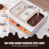 VEVOR Chocolate Tempering Machine, 26.5 Lbs 3 Tanks Chocolate Melting Pot TEMP Control 86~185℉, 1500W Stainless Steel Electric Commercial Food Warmer