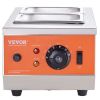 VEVOR Chocolate Tempering Machine, 9 Lbs 2 Tanks Chocolate Melting Pot with TEMP Control 86~185℉, 800W Stainless Steel Electric Commercial Food Warmer