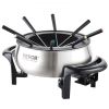 VEVOR Electric Fondue Pot Set for Cheese & Chocolate, 3 Quart Chocolate Melting Warmer, Stainless Steel Fondue Maker with Temperature Control and 8 Fo