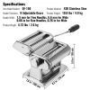 VEVOR Pasta Maker Machine, 9 Adjustable Thickness Settings Noodles Maker, Stainless Steel Noodle Rollers and Cutter, Manual Hand Press, Pasta Making K
