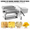 VEVOR Electric Pasta Maker Machine, 9 Adjustable Thickness Settings Noodles Maker, Stainless Steel Noodle Rollers and Cutter, Pasta Making Kitchen Too