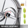 VEVOR Commercial Vegetable Slicer, 0.2-12mm Adjustable Thickness Manual Vegetable Slicer, Stainless Steel Multifunctional Commercial Manual Slicer, fo
