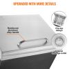 VEVOR Drop in Ice Chest, 14"L x 12"W x 18"H Stainless Steel Ice Cooler, Commercial Ice Bin with Hinged Cover, 40 qt Outdoor Kitchen Ice Bar, Drain-pip