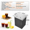 VEVOR Drop in Ice Chest, 14"L x 12"W x 18"H Stainless Steel Ice Cooler, Commercial Ice Bin with Hinged Cover, 40 qt Outdoor Kitchen Ice Bar, Drain-pip